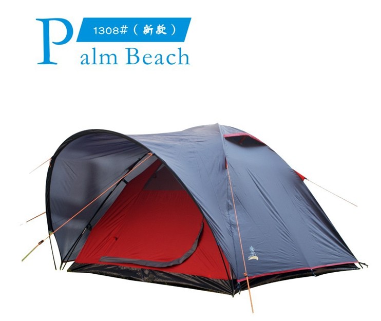 1308棕榈滩3人多人双层野营帐篷露营登山装备四季帐篷防暴雨户外帐篷